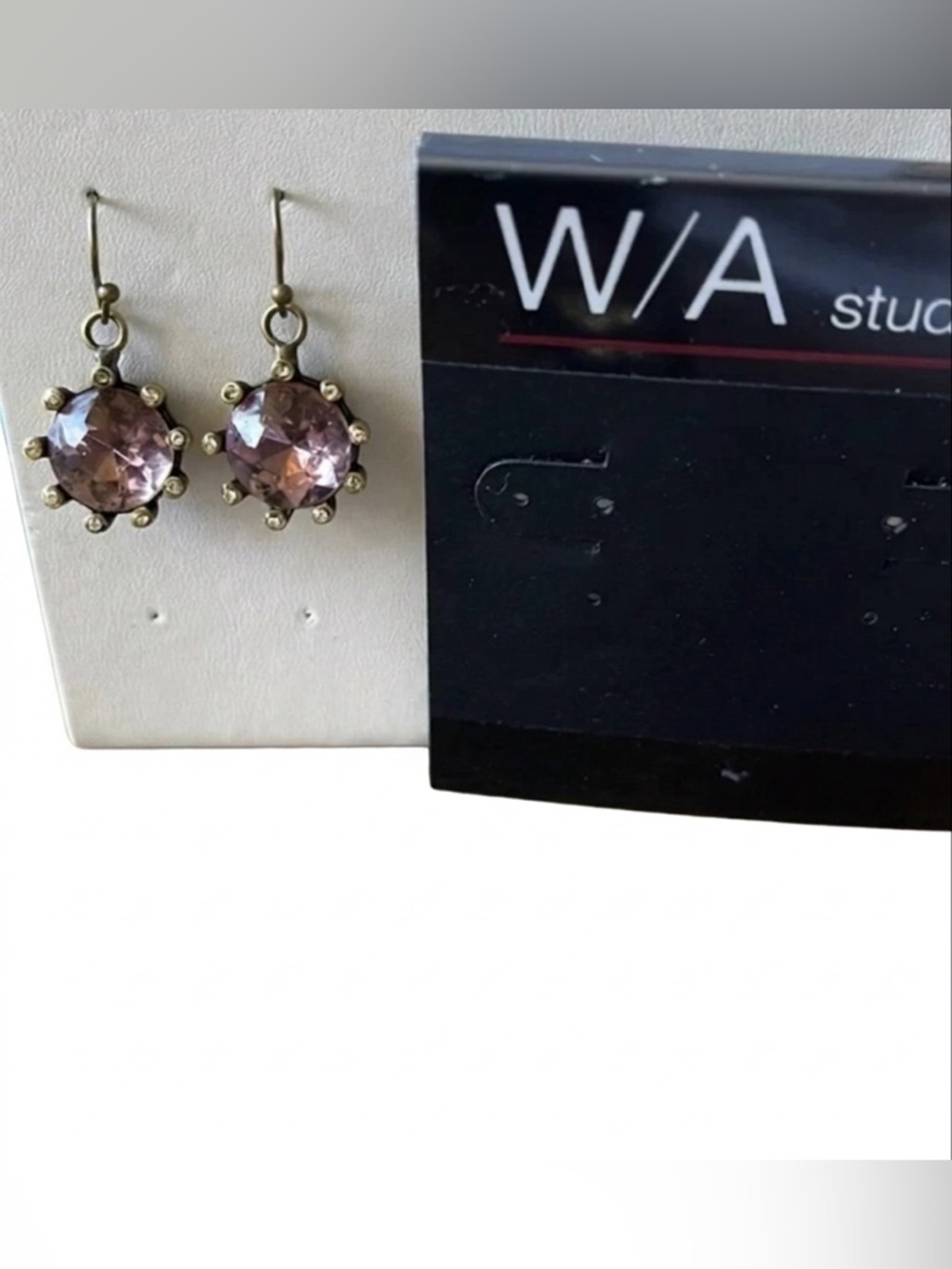 NWT WA Studios Pink crystal earrings